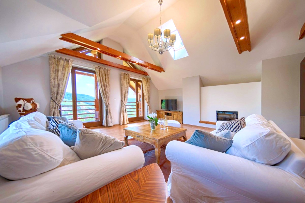 A luxury interior of a penthouse