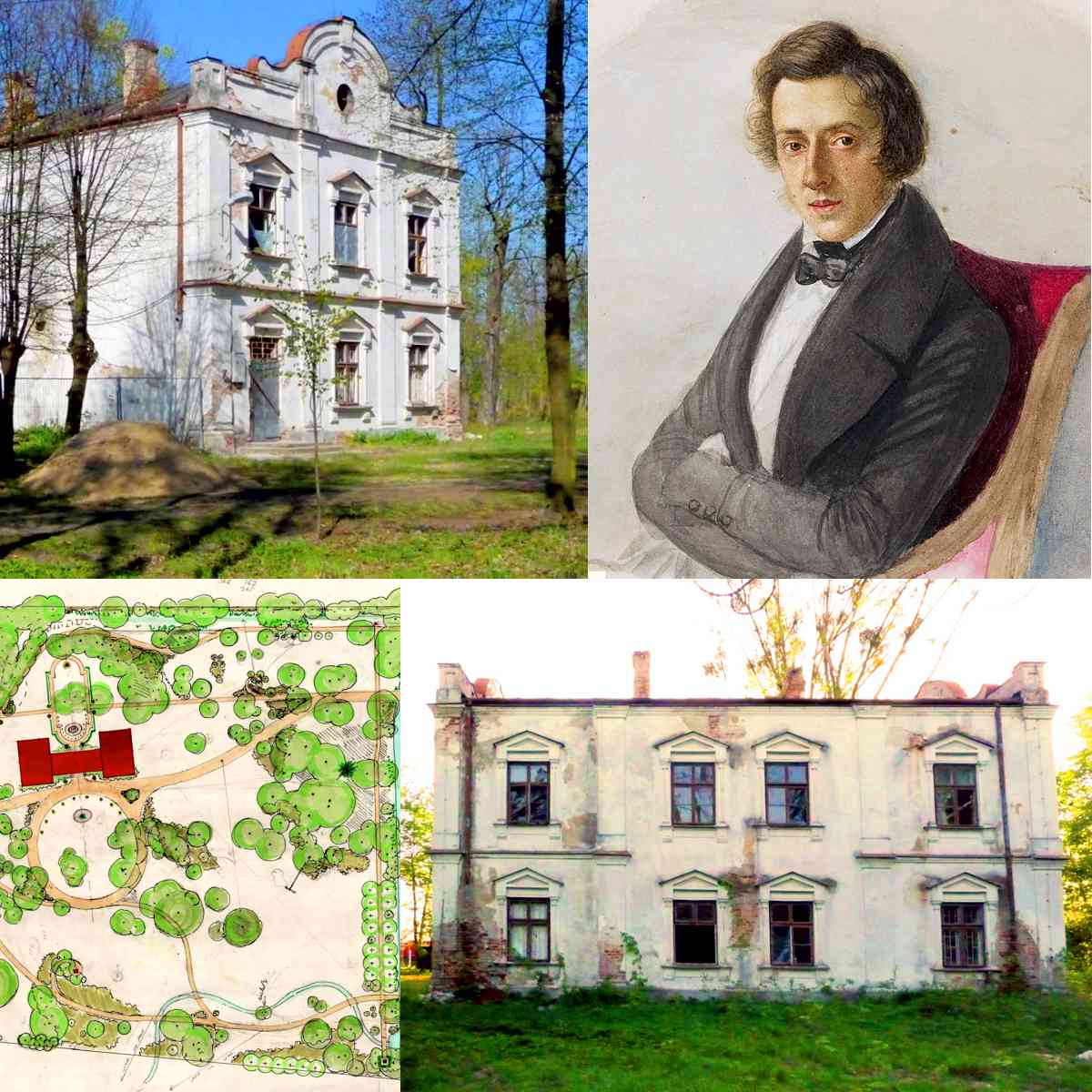 Łazy Palace collage